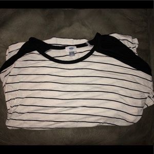 B&W Striped Long Sleeve Shirt